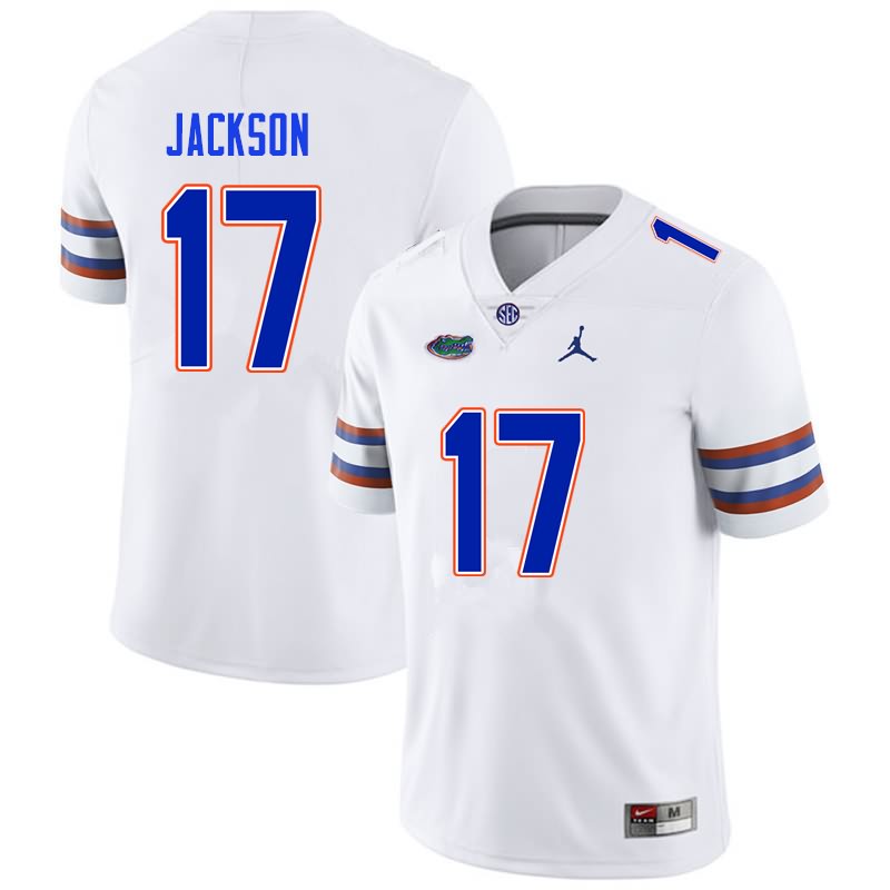 Men's NCAA Florida Gators Kahleil Jackson #17 Stitched Authentic Nike White College Football Jersey RSD0265YD